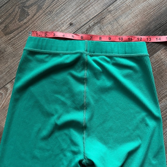 ALO Ribbed High-Waist 7/8 Blissful Legging  Ocean Teal Athletic Yoga Activewear - Picture 7 of 9